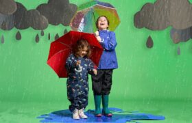 Die besten Regenjacken und Regenschirme für Kinder