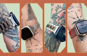 Dein Apple Watch-Armband ist hässlich. Trage ein schöneres Armband zu einer schicken Veranstaltung.