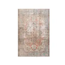 Product image of Loloi Loren Terracotta/Sky 8 ft. 4 in. x 11 ft. 6 in. Distressed Bohemian Printed Area Rug