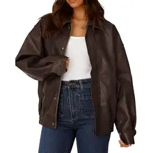 Product image of Pretty Garden Women's Faux Leather Motorcycle Jacket