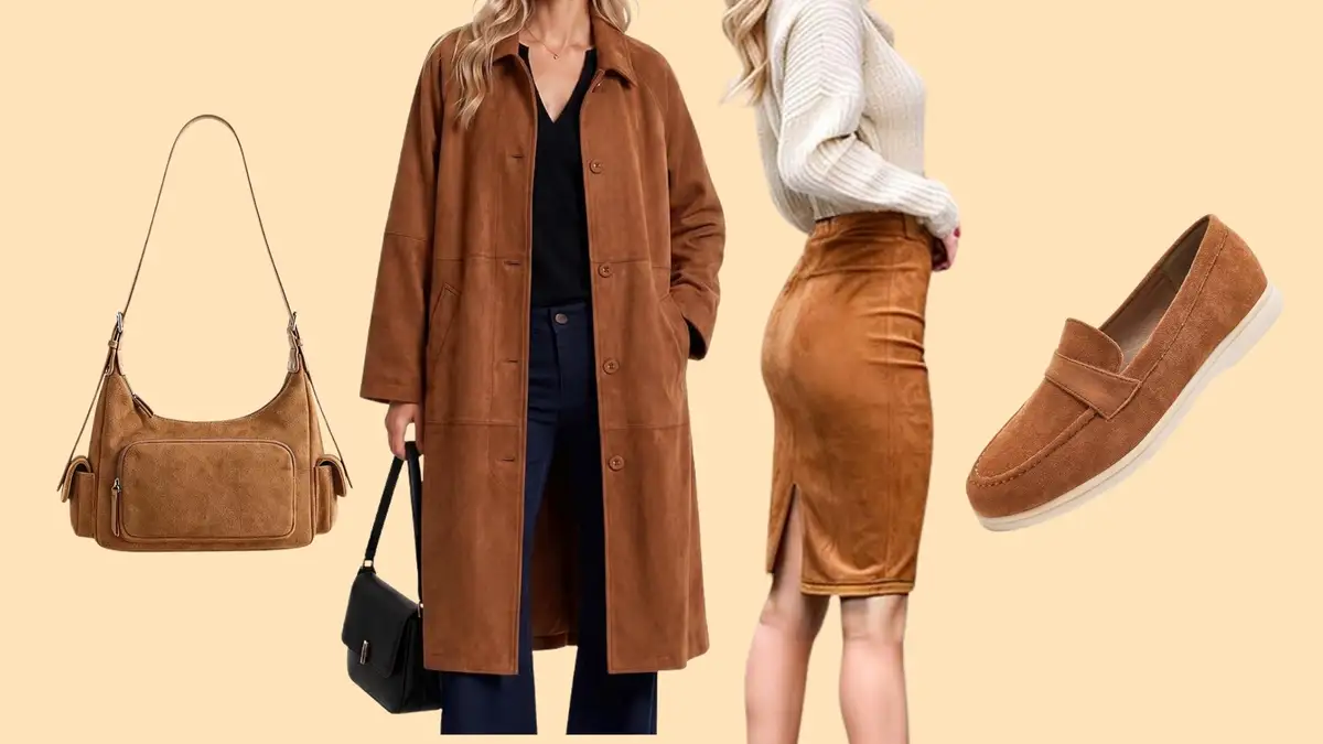 4 luxuriöse Wildlederstücke heute im Angebot